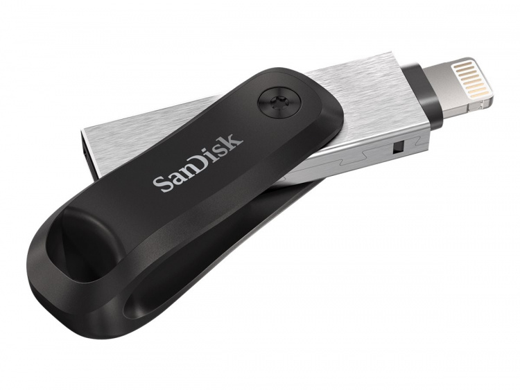 SanDisk iXpand Go 64GB USB 3.0 / Apple Lightning Sort Sølv