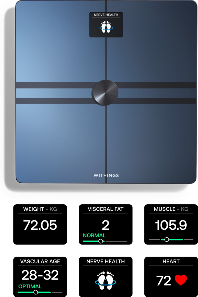 Withings Body Comp Black kropsanalysevægt med wifi-forbindelse