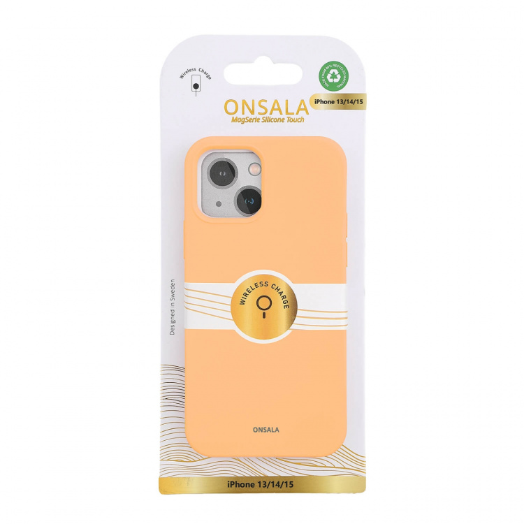 Onsala Mobilcover med Silikonefølelse Abrikos - iPhone 13/14 Pro