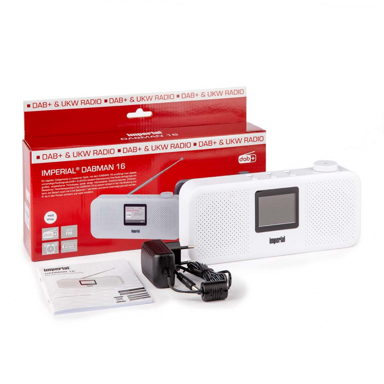 imperial DABMAN 16 DAB+ / FM Stereo Radio Hvid