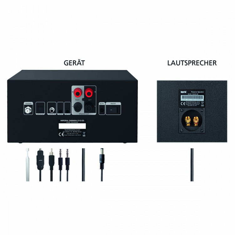 imperial DABMAN i310 CD Hybrid micro Hi-fi System DAB+ / FM / Internet / Bluetooth Sort