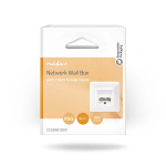 Nedis Netværksvægboks | Flush Mount | 2-Port port(s) | CAT5e | Lige | Hun | Guldplateret | ABS | Hvid | Box