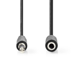 Nedis Stereo Audio kabel | 3.5 mm Hanstik | 3.5 mm Hunstik | Nikkelplateret | 3.00 m | Runde | Sort | Label
