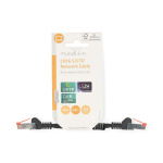 Nedis Kat 6 kabel | RJ45 Han | RJ45 Han | S/FTP | 0.15 m | Runde | LSZH | Sort | Label