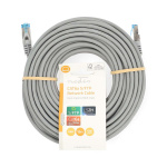 Nedis CAT6a netværkskabel | S/FTP | RJ45 Han | RJ45 Han | 15.0 m | Snagless | Runde | LSZH | Grå | Label