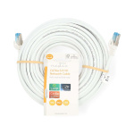 Nedis CAT6a netværkskabel | S/FTP | RJ45 Han | RJ45 Han | 15.0 m | Snagless | Runde | LSZH | Hvid | Label
