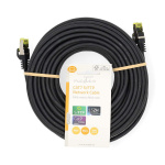 Nedis CAT7 netværkskabel | S/FTP | RJ45 Han | RJ45 Han | 15.0 m | Snagless | Runde | LSZH | Sort | Label