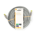 Nedis CAT7 netværkskabel | S/FTP | RJ45 Han | RJ45 Han | 20.0 m | Snagless | Runde | LSZH | Grå | Label