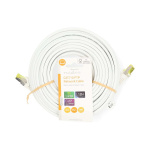 Nedis CAT7 netværkskabel | S/FTP | RJ45 Han | RJ45 Han | 15.0 m | Snagless | Runde | LSZH | Hvid | Label