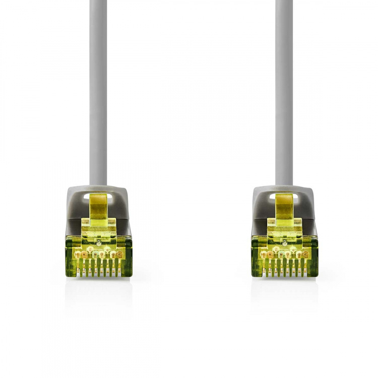 Nedis Cat 8.1 netværkskabel | S/FTP | RJ45 Han | RJ45 Han | 10.0 m | Runde | LSZH | Grå | Label