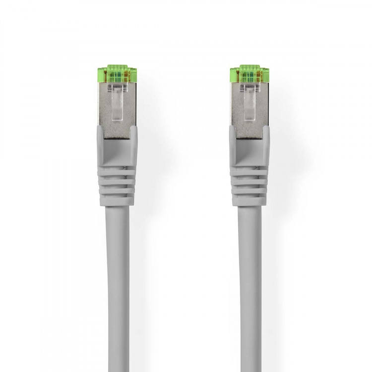 Nedis Cat 8.1 netværkskabel | S/FTP | RJ45 Han | RJ45 Han | 15.0 m | Runde | LSZH | Grå | Label
