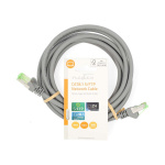 Nedis Cat 8.1 netværkskabel | S/FTP | RJ45 Han | RJ45 Han | 3.00 m | Runde | LSZH | Grå | Label