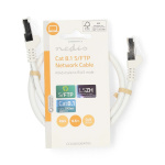 Nedis Cat 8.1 netværkskabel | S/FTP | RJ45 Han | RJ45 Han | 0.50 m | Runde | LSZH | Hvid | Label