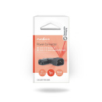 Nedis Udvidelse Plug | IEC-320-C13 | IEC-320-C14 | Venstrevinklet | Nikkelplateret | PVC | Sort | Box | 1 stk