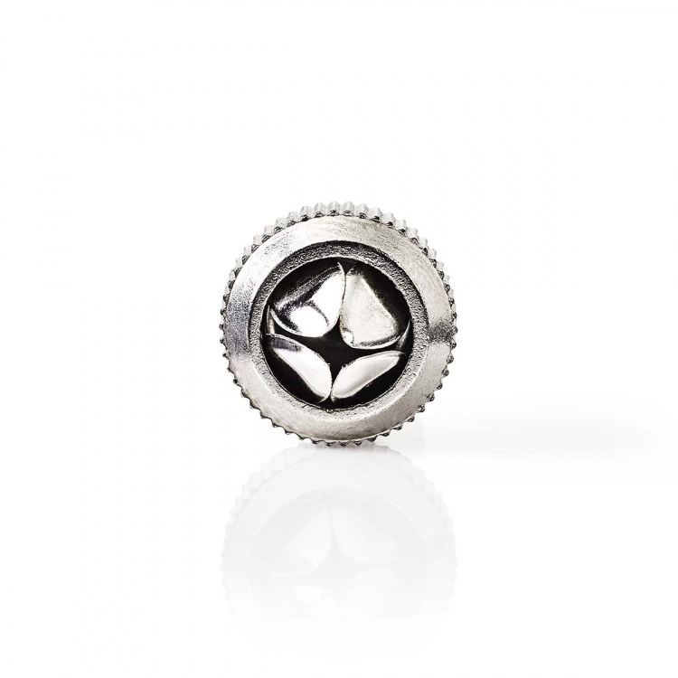 Nedis IEC (Coax) Stik | Lige | Han | Nikkelplateret | 75 Ohm | Skru | Kabeldiameter: 7.0 mm | Metal | Sølv | 2 stk. | Box