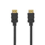 Nedis High Speed ​​HDMI ™ kabel med Ethernet | HDMI™ Stik | HDMI™ Stik | 4K@60Hz | ARC | 18 Gbps | 1.00 m | Runde | PVC | Sort | Box