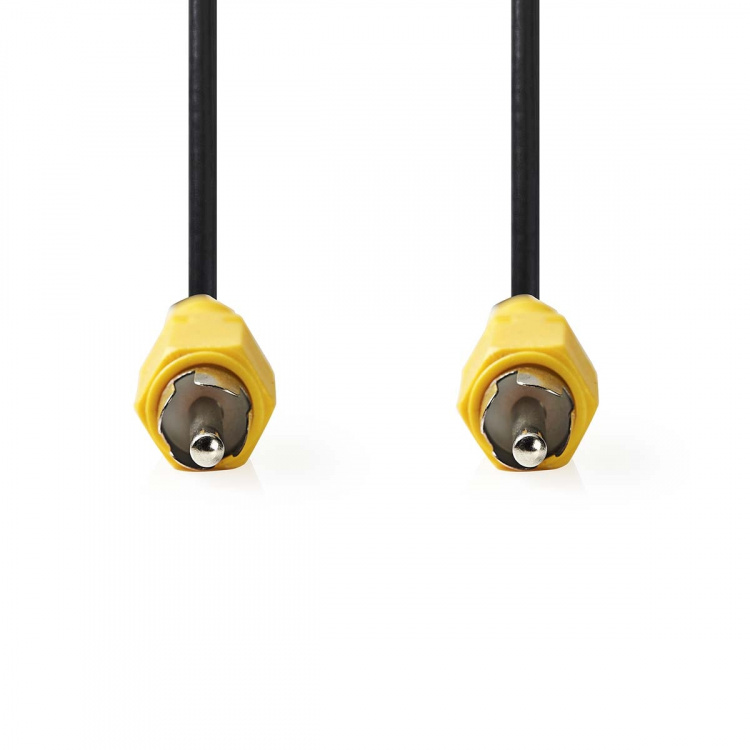 Nedis Composite Video kabel | RCA Hanstik | RCA Hanstik | Nikkelplateret | 480p | 5.00 m | Runde | PVC | Sort | Label
