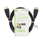 Nedis High Speed ​​HDMI ™ kabel med Ethernet | HDMI™ Stik | HDMI™ Stik | 4K@60Hz | ARC | 18 Gbps | 1.50 m | Runde | PVC | Sort | Label