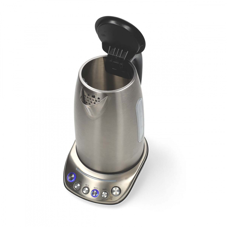 Nedis SmartLife Elkedel | Wi-Fi | 1.7 l | Rustfrit stål | 70,80,90,100 °C | Temperaturindikator | Drejelig 360 grader | Skjult varmeelement | Strix®-controller | Android™ / IOS Nedis SmartLife Elkedel | Wi-Fi | 1.7 l | Rustfrit stål | 70,80,90,100 °C | Temperaturindikator | Drejelig 360 grader | Skjult varmeelement | Strix®-controller | Android™ / IOS