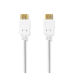 Nedis High Speed ​​HDMI ™ kabel med Ethernet | HDMI™ Stik | HDMI™ Stik | 4K@60Hz | ARC | 18 Gbps | 2.00 m | Runde | PVC | Hvid | Label