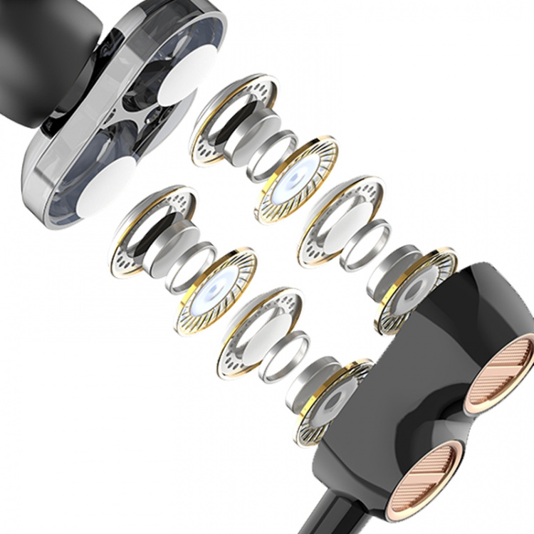 Dudao X15 dual dynamic music headphones 3.5 mm jack 1.2 m pink