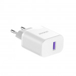 Dudao A20EU USB-A 18W mains charger - white + USB-A - USB-C cable