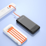 Dudao K6Pro powerbank 10000mAh 10Watt 4xcables white