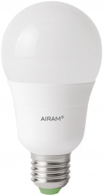 Airam LED frosted pære, E27, 4000K, 810 lm, opal