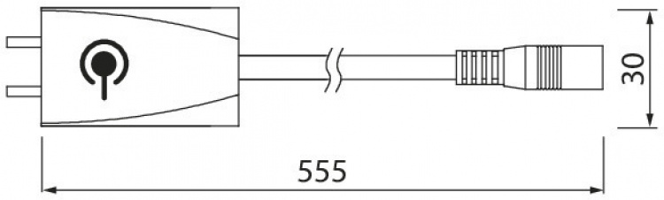 Airam Tilslutningskabel til lineær trykafbryder, 0,5 m