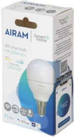 Airam SmartHome P45 lille dome LED-pære, E14, opal, 470 lm, justerbar hvid, WiFi