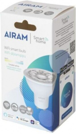 Airam SmartHome spotlight, GU10, 345 lm, justerbar hvid, WiFi Airam SmartHome spotlight, GU10, 345 lm, justerbar hvid, WiFi