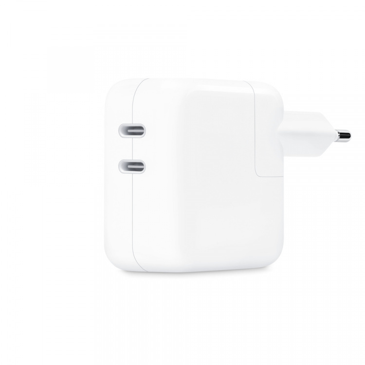 Apple 35W USB-C-strømforsyning med to porte (MW2K3)