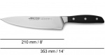 ARCOS Manhattan smedet kokkekniv, 21 cm