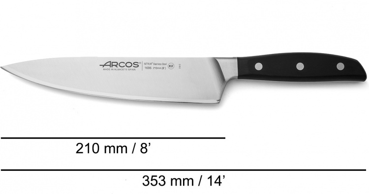 ARCOS Manhattan smedet kokkekniv, 21 cm