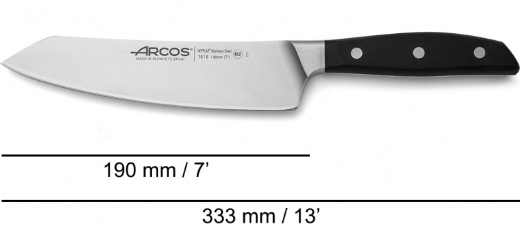 ARCOS Manhattan smedet santo-kniv, 19 cm