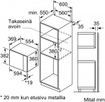 Bosch BFL554MB0 Serie 6 mikrobølgeovn, sort
