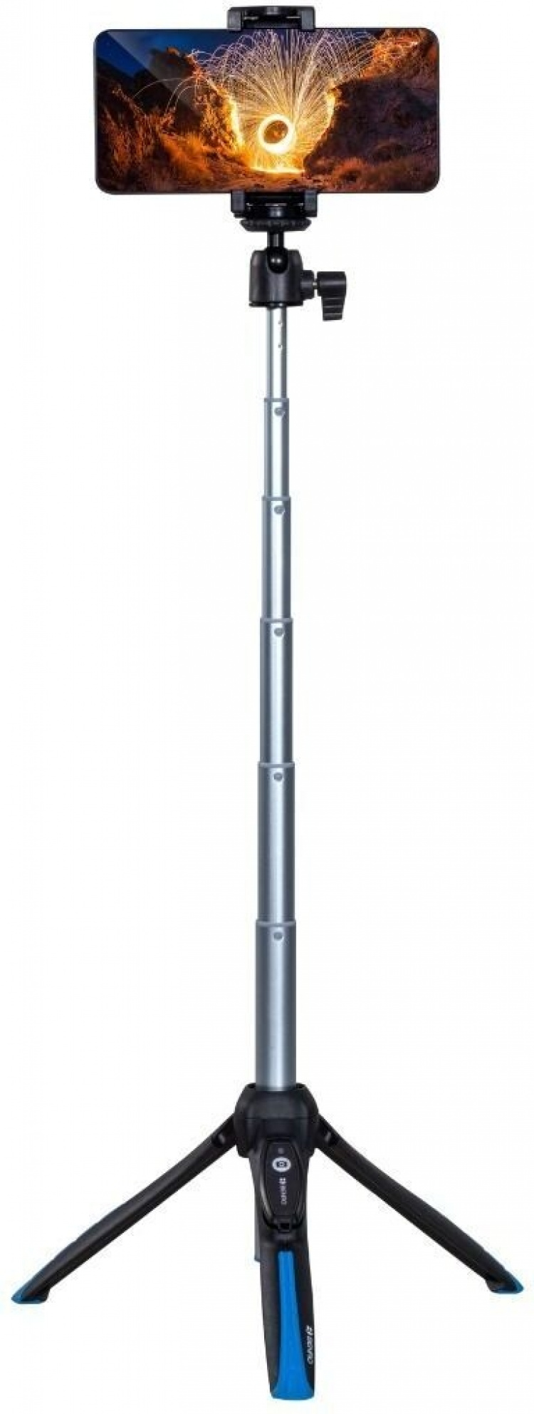 Benro BK15 selfie-stick og mini-stativ, sort-blå