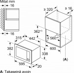 Bosch BFL623MS3 Serie 2 mikrobølgeovn, stål Bosch BFL623MS3 Serie 2 mikrobølgeovn, stål