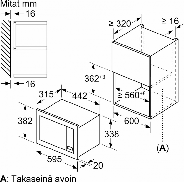 Bosch BFL623MS3 Serie 2 mikrobølgeovn, stål Bosch BFL623MS3 Serie 2 mikrobølgeovn, stål