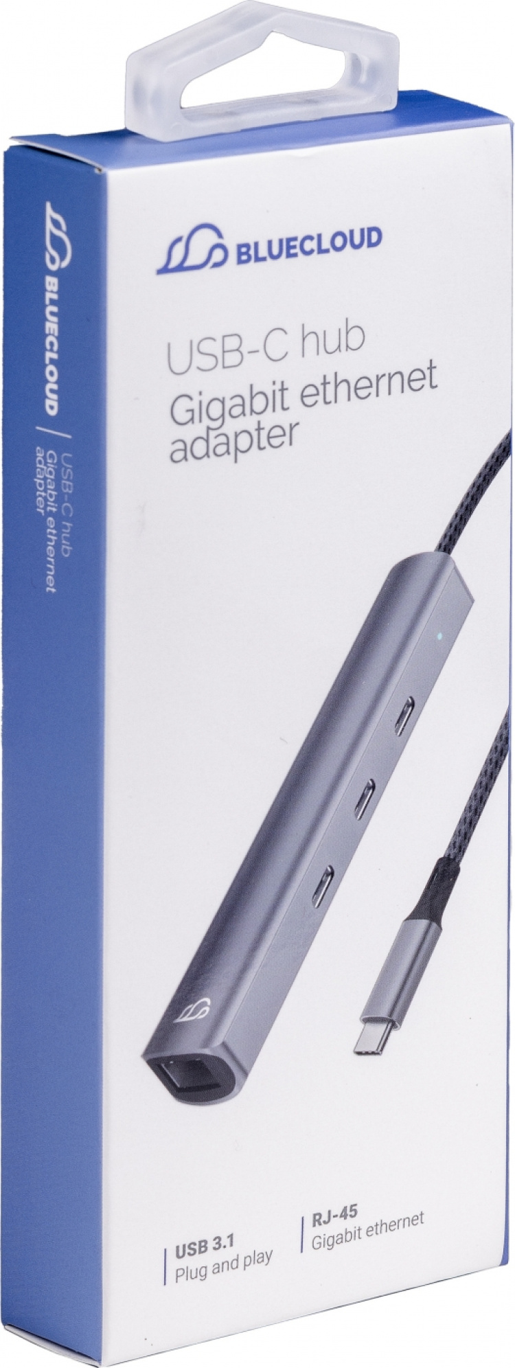 Bluecloud USB-C til USB-C-hub og gigabit ethernet-adapter Bluecloud USB-C til USB-C-hub og gigabit ethernet-adapter