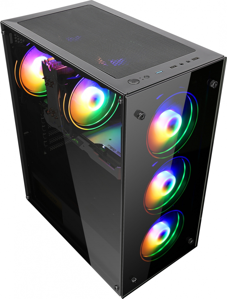 Blackstorm Artemis 205B ATX-kabinet med vindue, sort