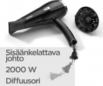 BaByliss D374DE Cordkeeper 2000-hårtørrer
