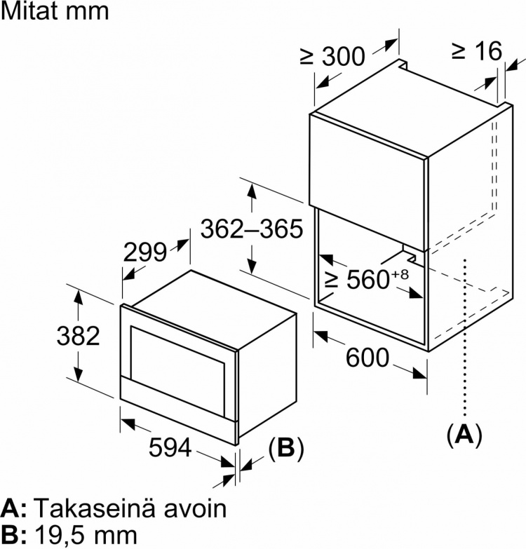 Bosch BFL7221B1 Serie 8 mikrobølgeovn, sort