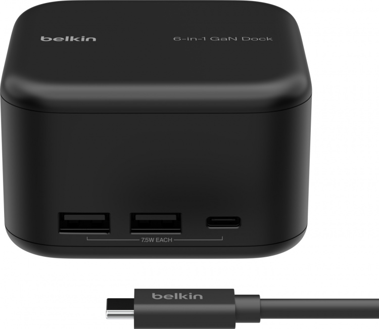 Belkin USB-C 6-i-1 Core GaN-batteri, 130 W Belkin USB-C 6-i-1 Core GaN-batteri, 130 W