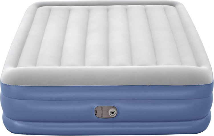 Bestway Tritech™ Luftmadras Queen luftfyldt ekstraseng, indbygget pumpe, 203 x 152 x 46 cm