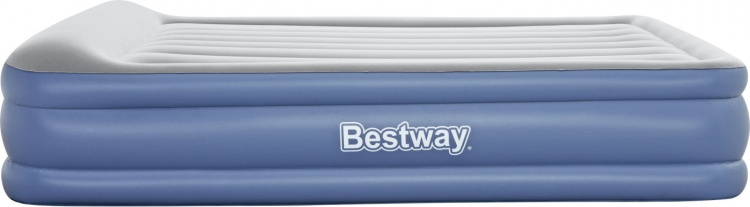 Bestway Tritech™ Luftmadras Queen luftfyldt ekstraseng, indbygget pumpe, 203 x 152 x 46 cm