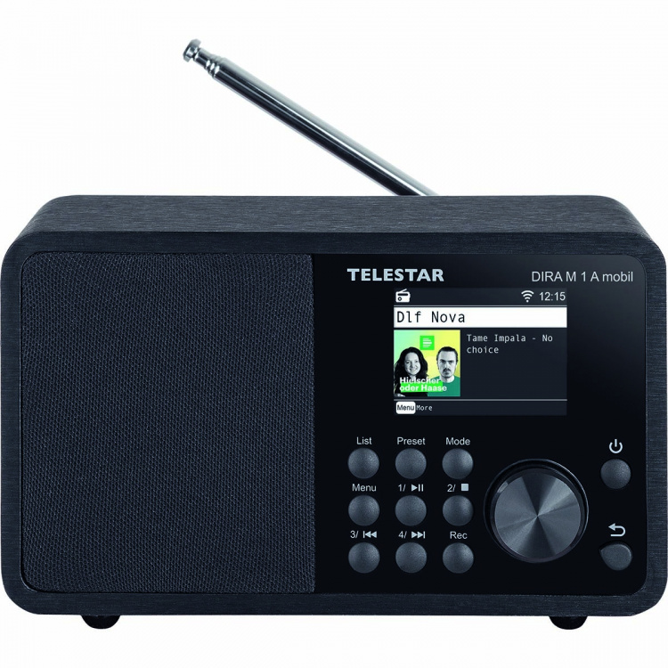 TELESTAR DIRA M 1 A Mobil EWF Batteridrevet mono-multifunktionsradio DAB+ / FM / Internet / Bluetooth Sort