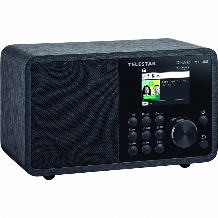 TELESTAR DIRA M 1 A Mobil EWF Batteridrevet mono-multifunktionsradio DAB+ / FM / Internet / Bluetooth Sort
