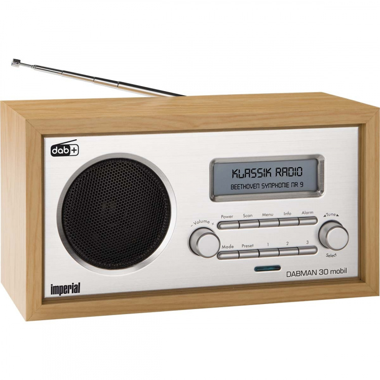 imperial DABMAN 30 Mobil DAB+/FM-radio Wood
