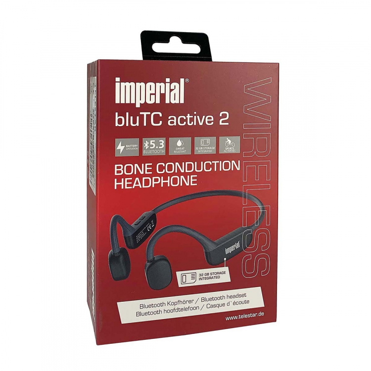 imperial bluTC active 2 Bone Conduction-hovedtelefoner Sort